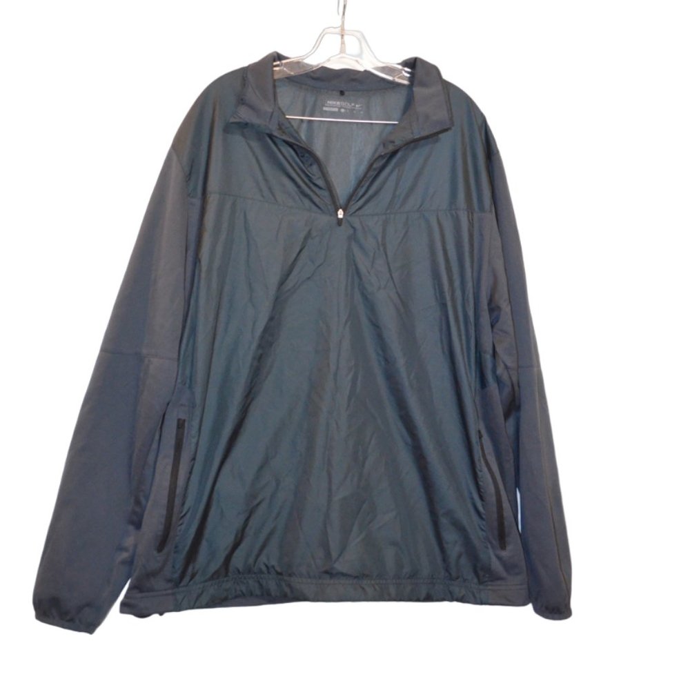 NIKE RainCoat Mesh Lining Gray Pull-On Men XL/TG